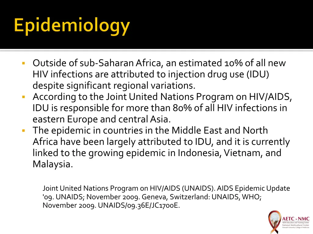 outside of sub saharan africa an estimated