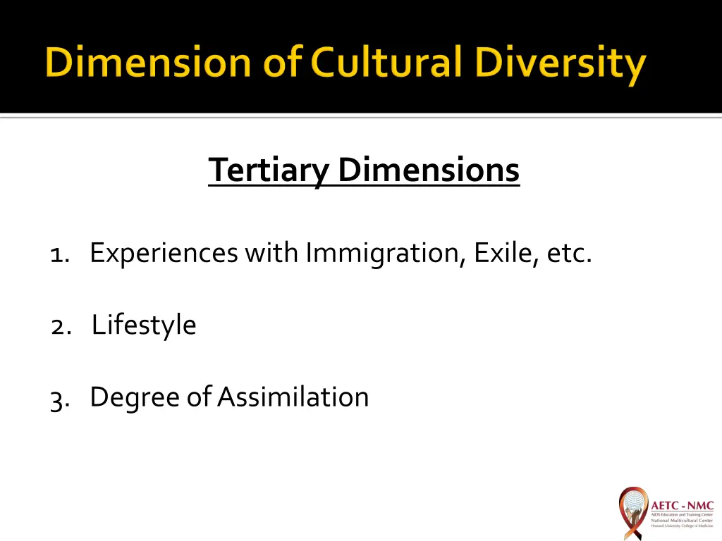 tertiary dimensions