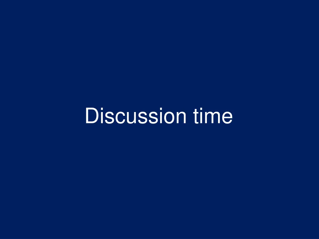discussion time