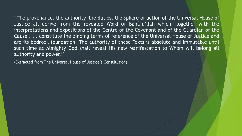 the provenance the authority the duties