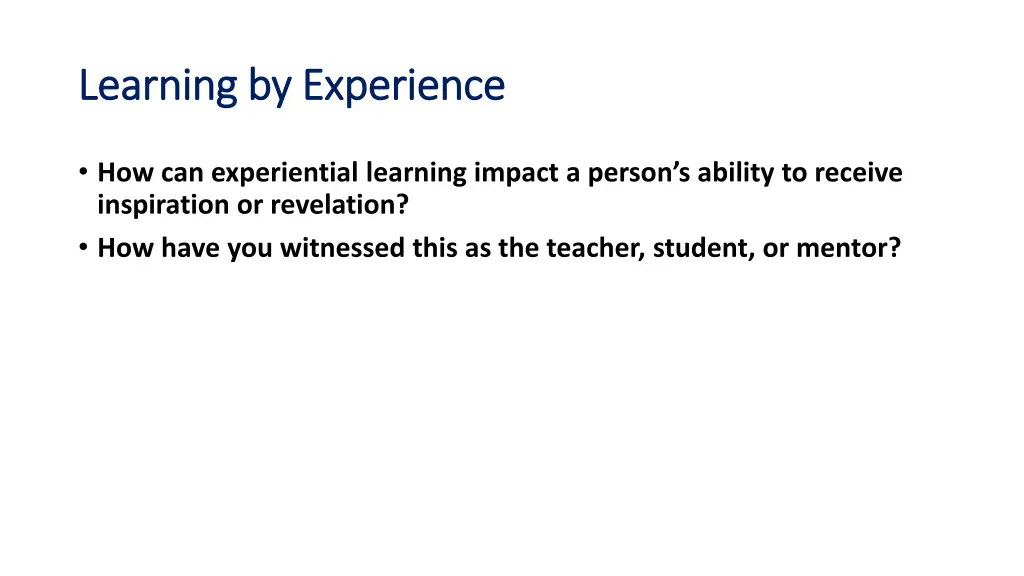 learning by experience learning by experience 1