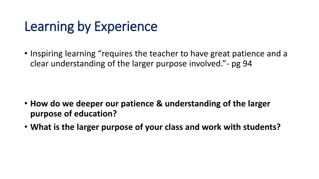 learning by experience learning by experience 2