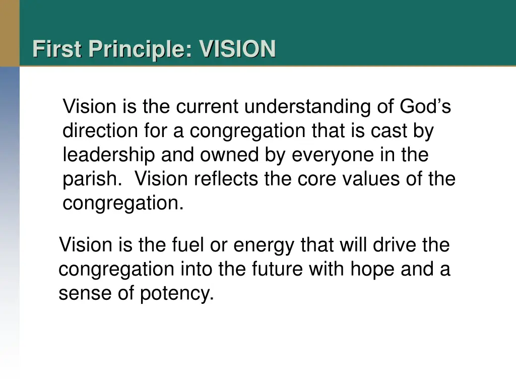 first principle vision