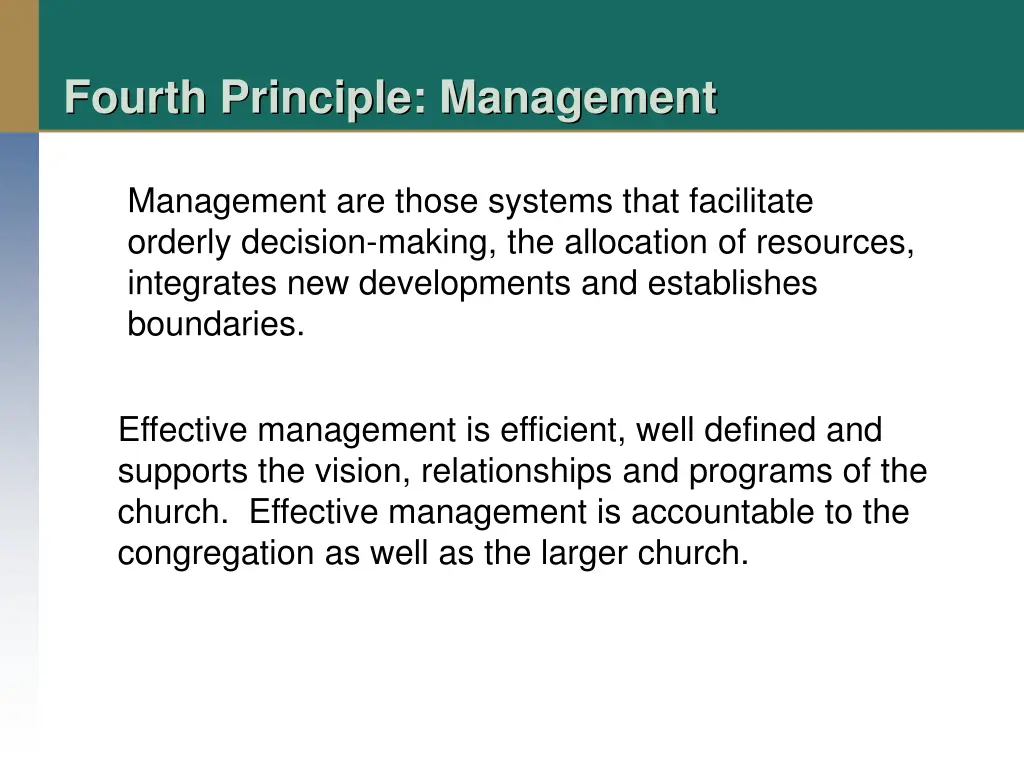 fourth principle management