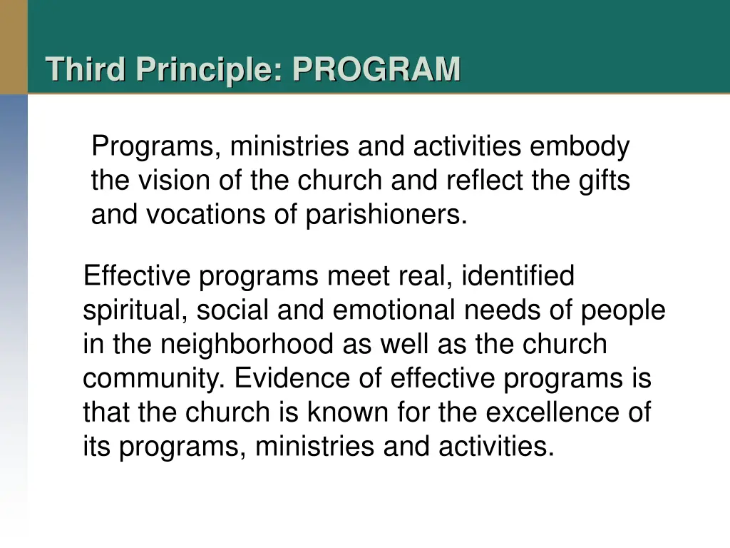 third principle program