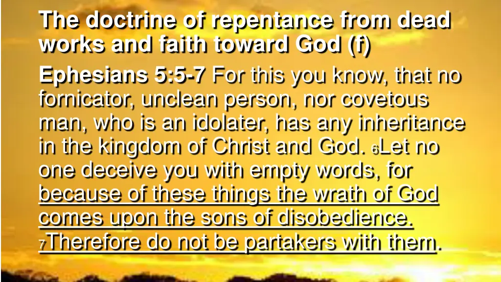 the doctrine of repentance from dead works 5