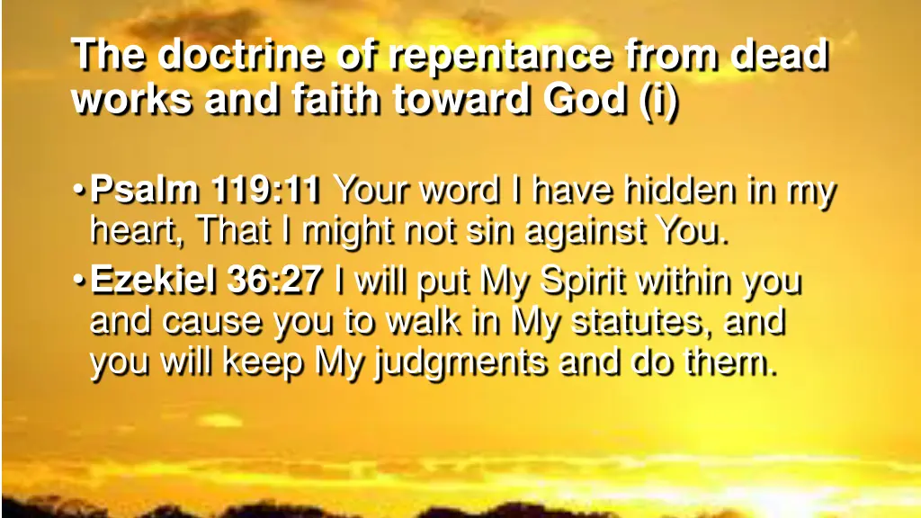 the doctrine of repentance from dead works 9