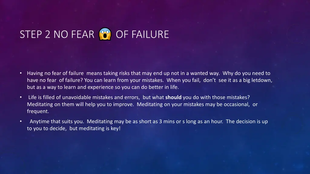 step 2 no fear