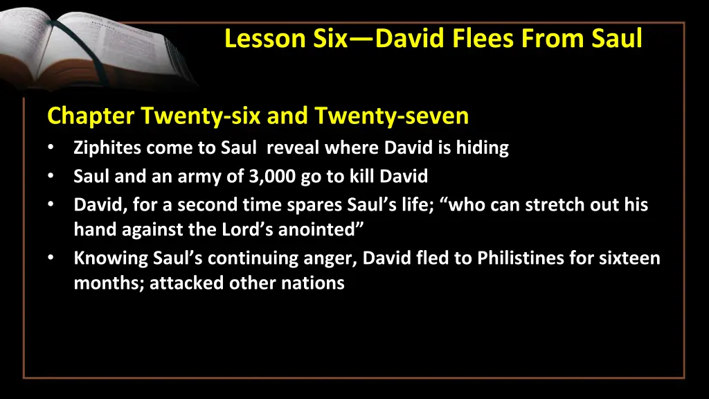 lesson six david flees from saul 6