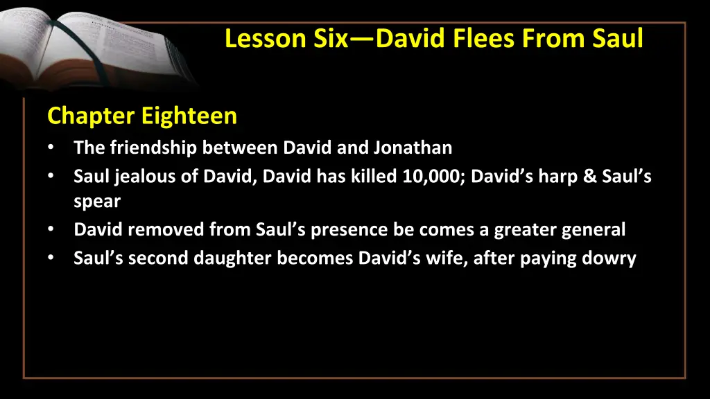 lesson six david flees from saul