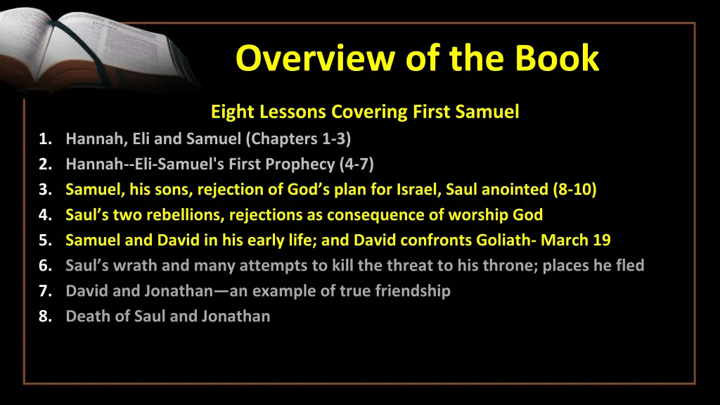 overview of the book 1