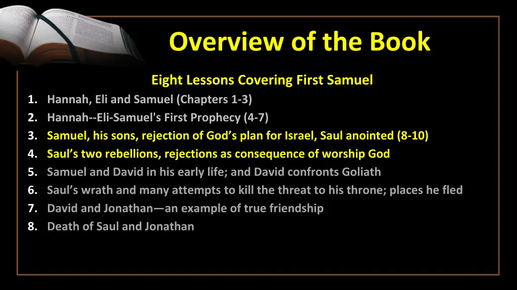 overview of the book