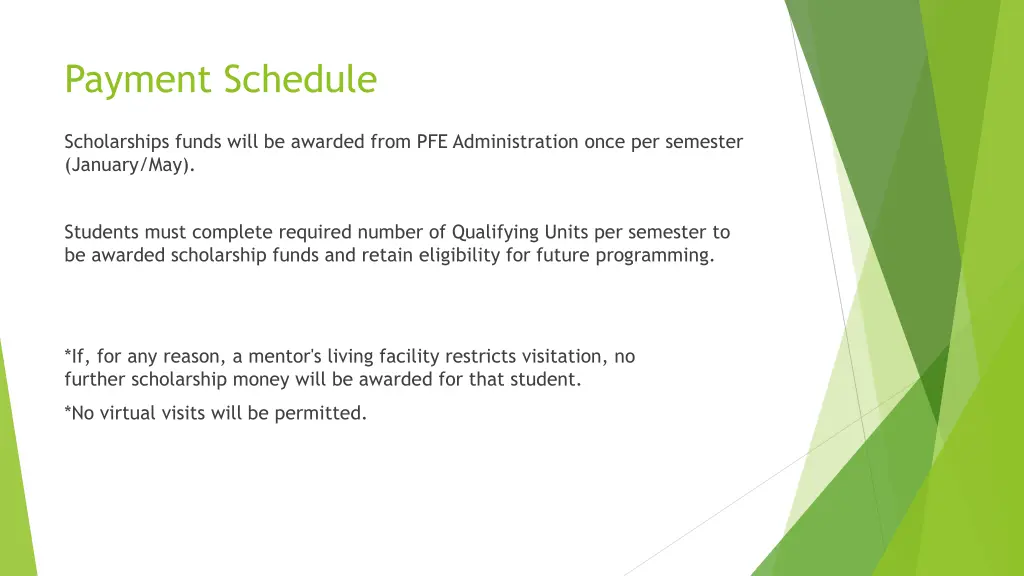 payment schedule