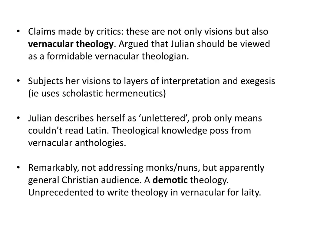 claims made by critics these are not only visions