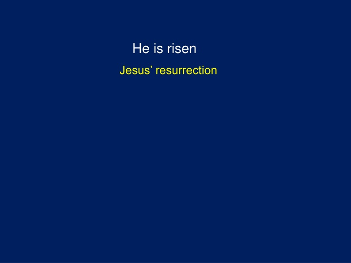 he is risen