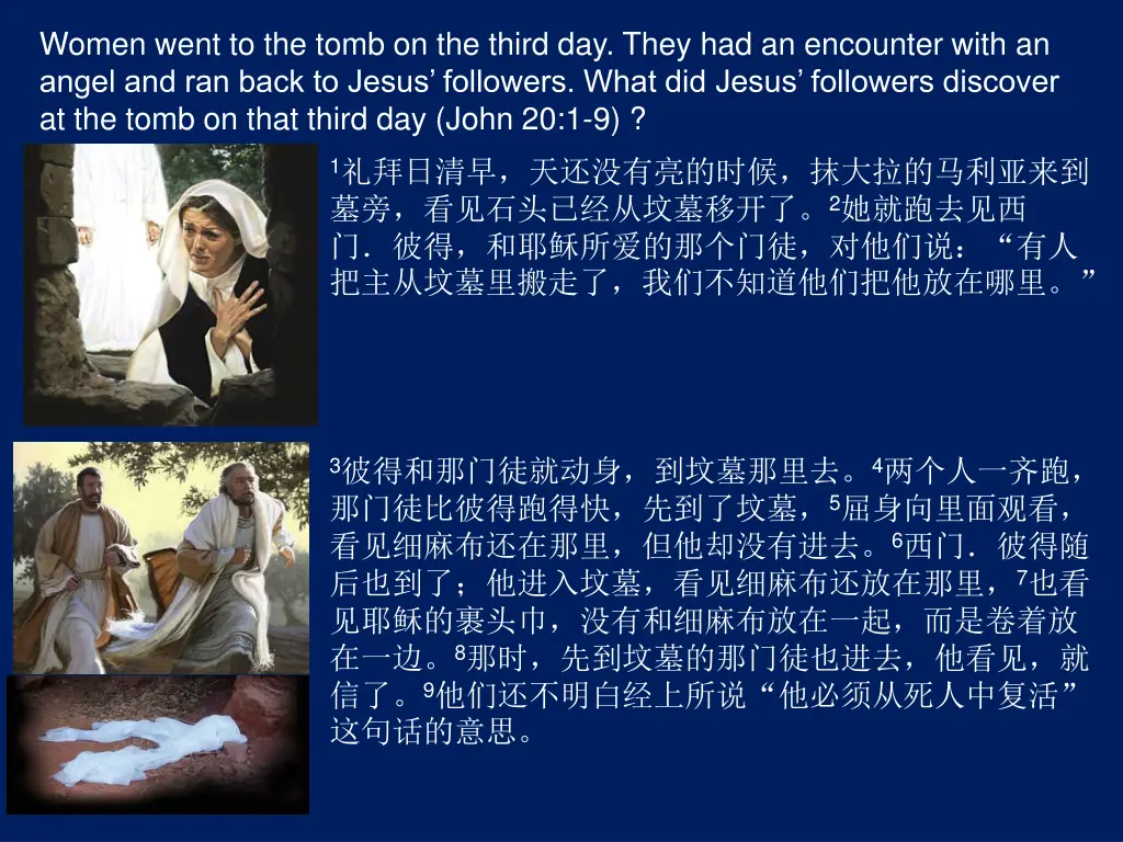 women went to the tomb on the third day they