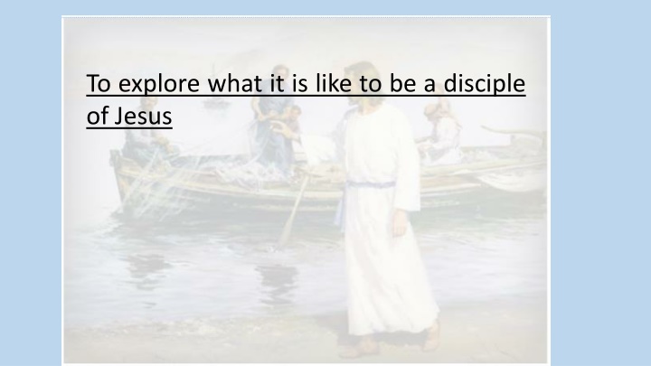 to explore what it is like to be a disciple