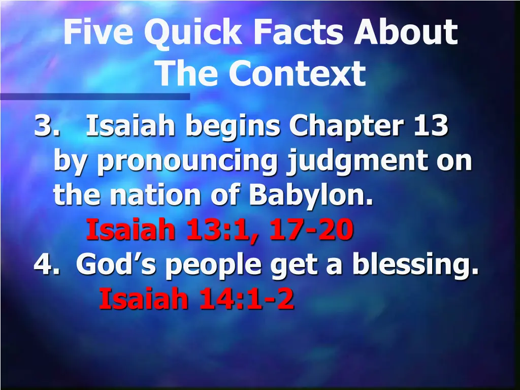 five quick facts about the context 3 isaiah