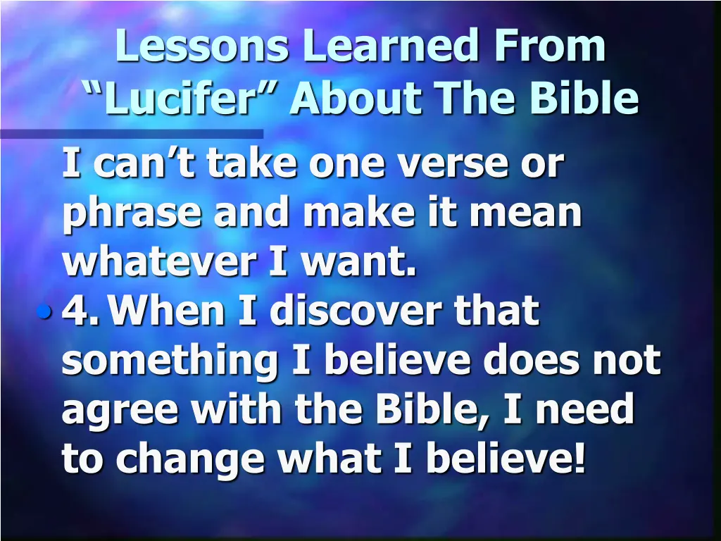 lessons learned from lucifer about the bible 3