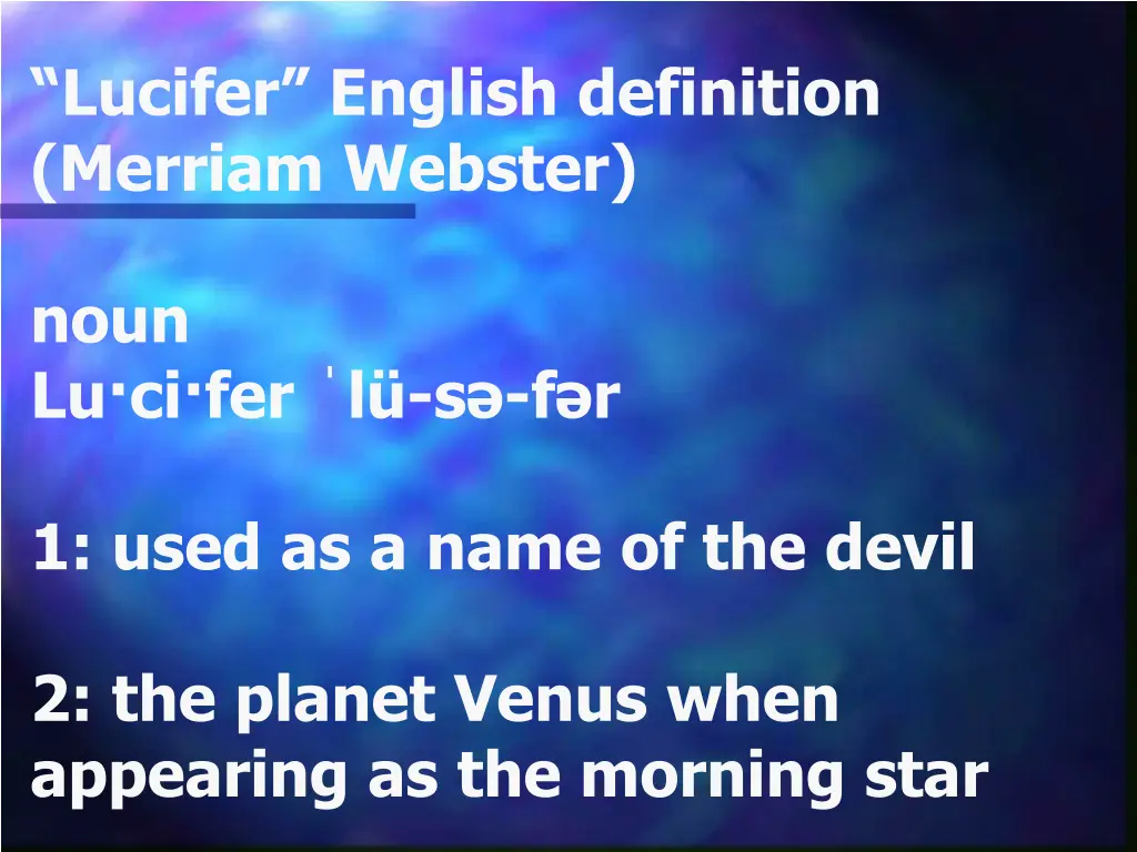 lucifer english definition merriam webster