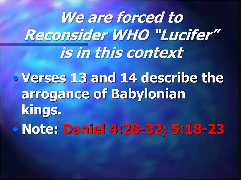we are forced to reconsider who lucifer 1
