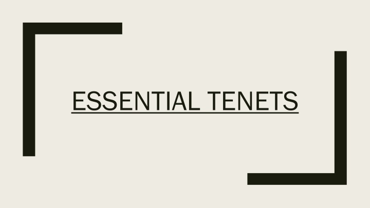 essential tenets