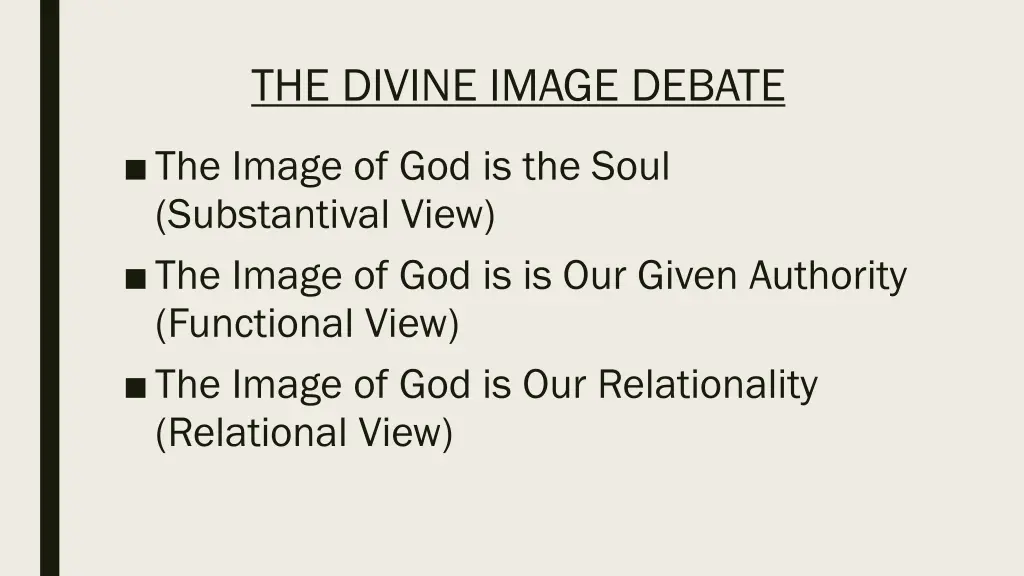 the divine image debate