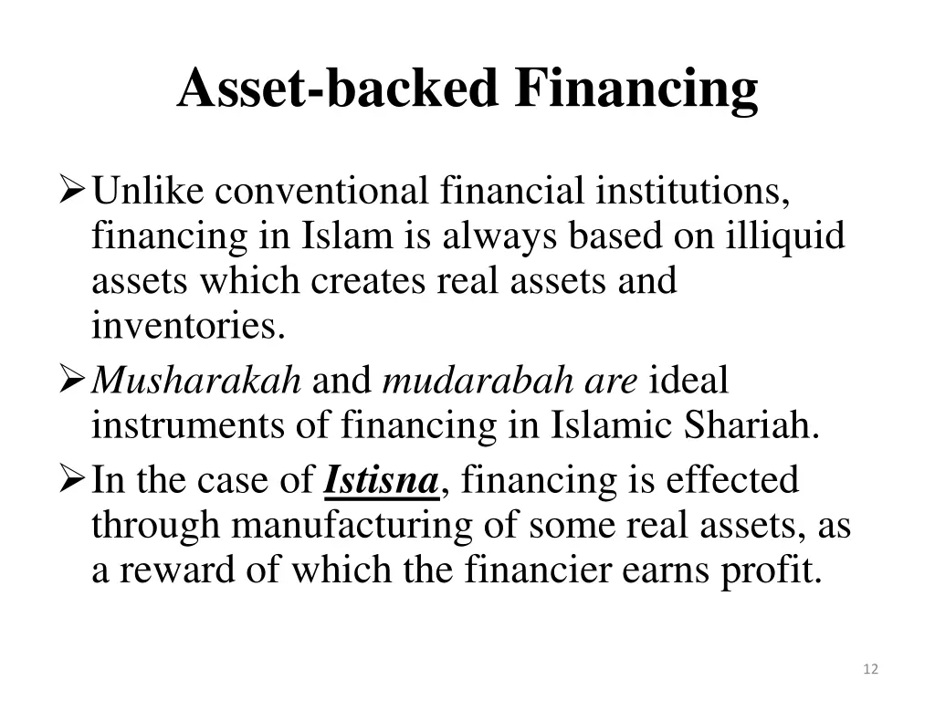 asset backed financing 1