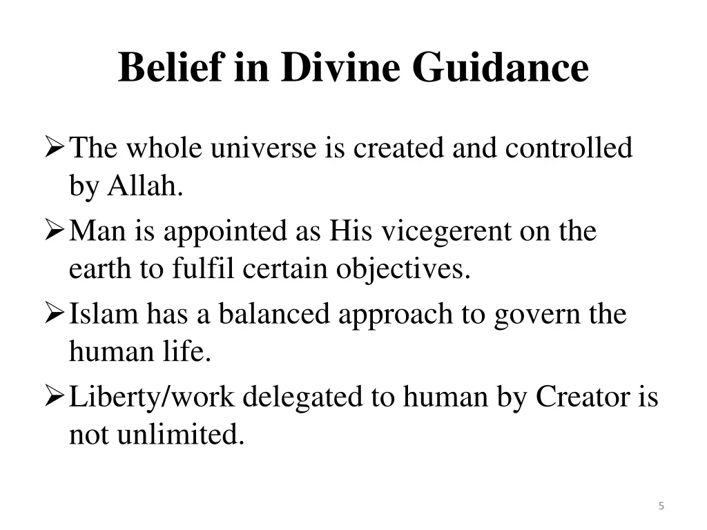belief in divine guidance