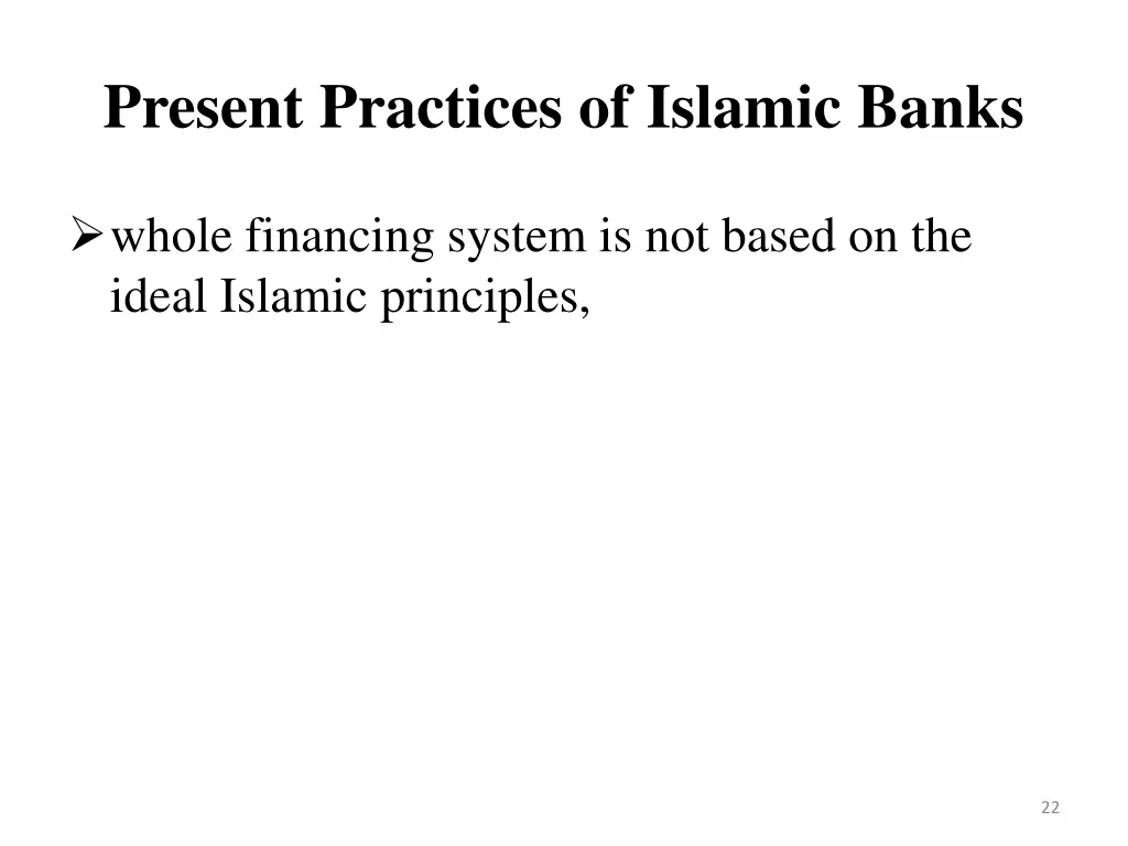 present practices of islamic banks 1