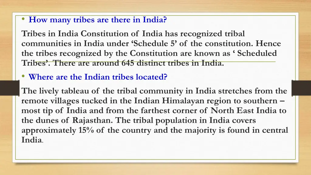 how many tribes are there in india tribes