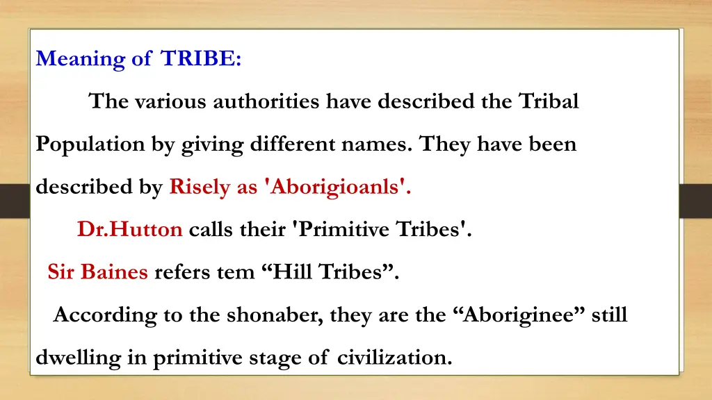 meaning of tribe