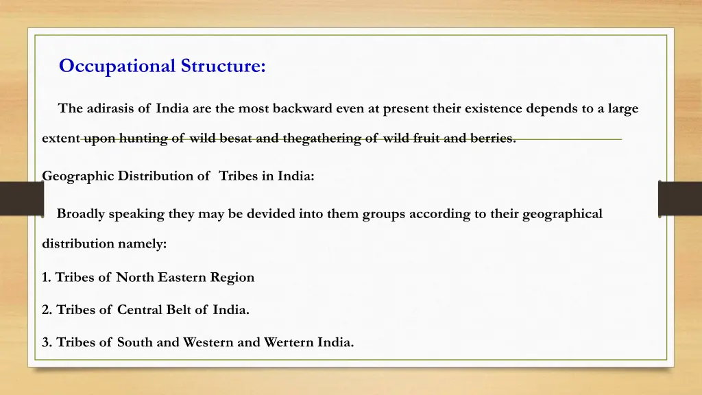 occupational structure