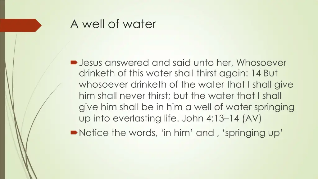a well of water