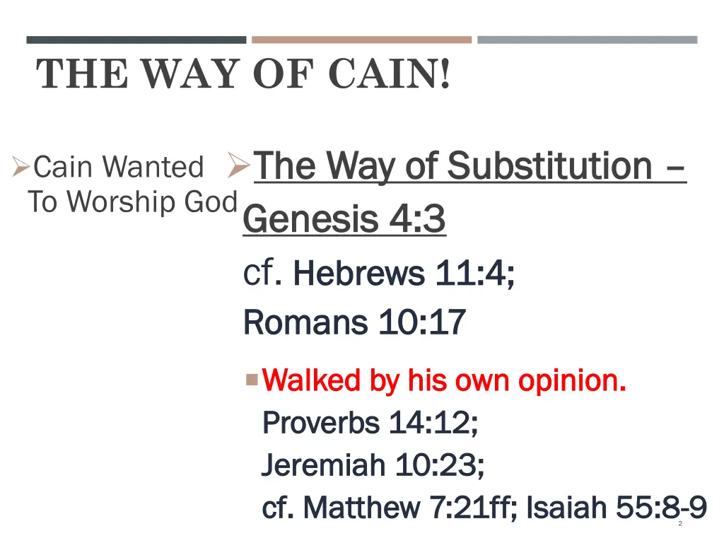 the way of cain 1