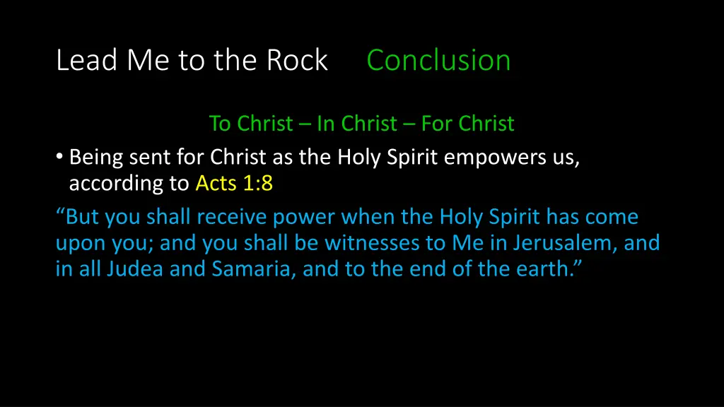 lead me to the rock conclusion 11