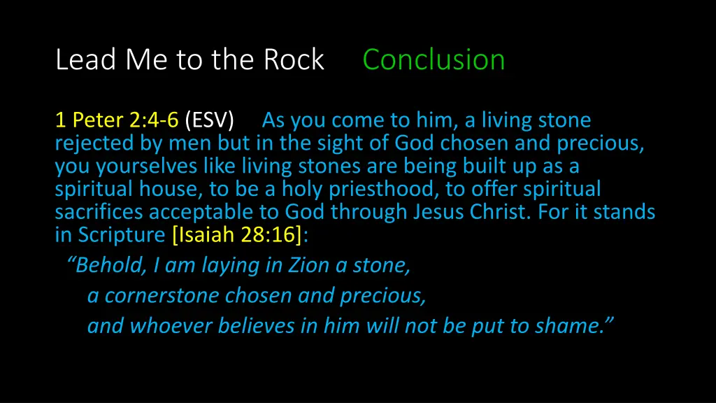 lead me to the rock conclusion 13