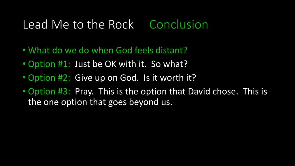 lead me to the rock conclusion 15