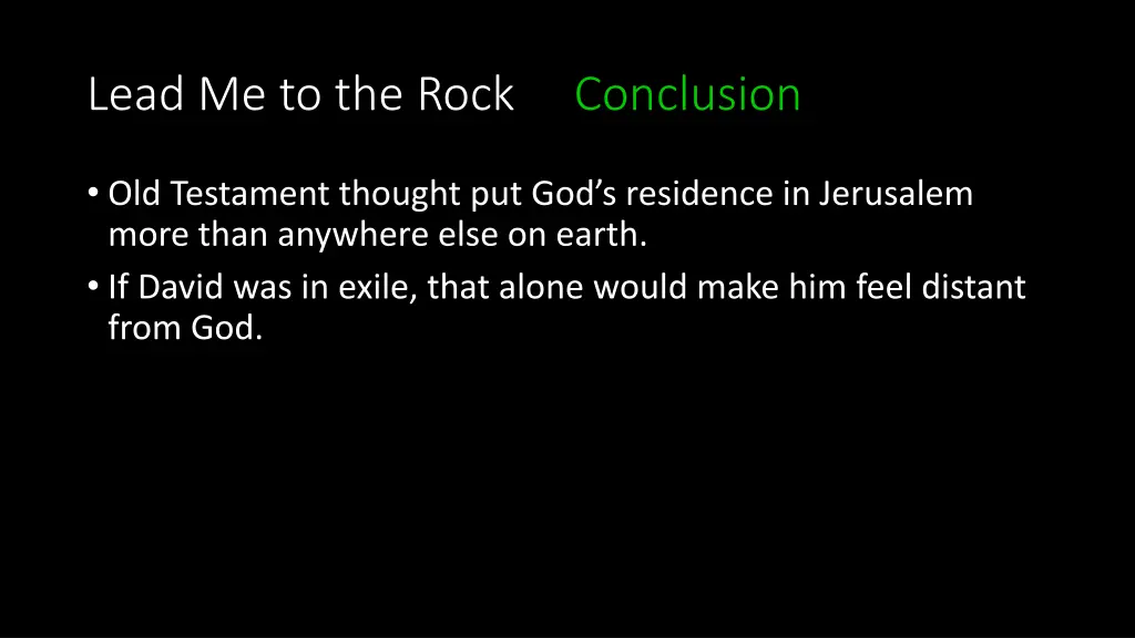 lead me to the rock conclusion 2