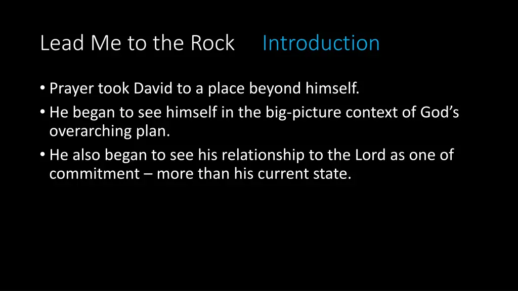 lead me to the rock introduction 5