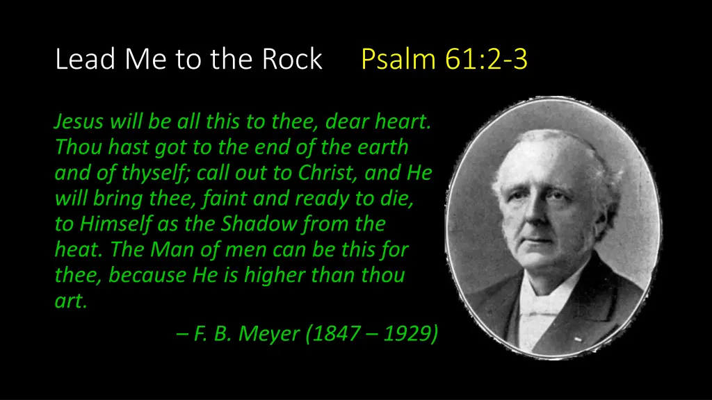 lead me to the rock psalm 61 2 3 5