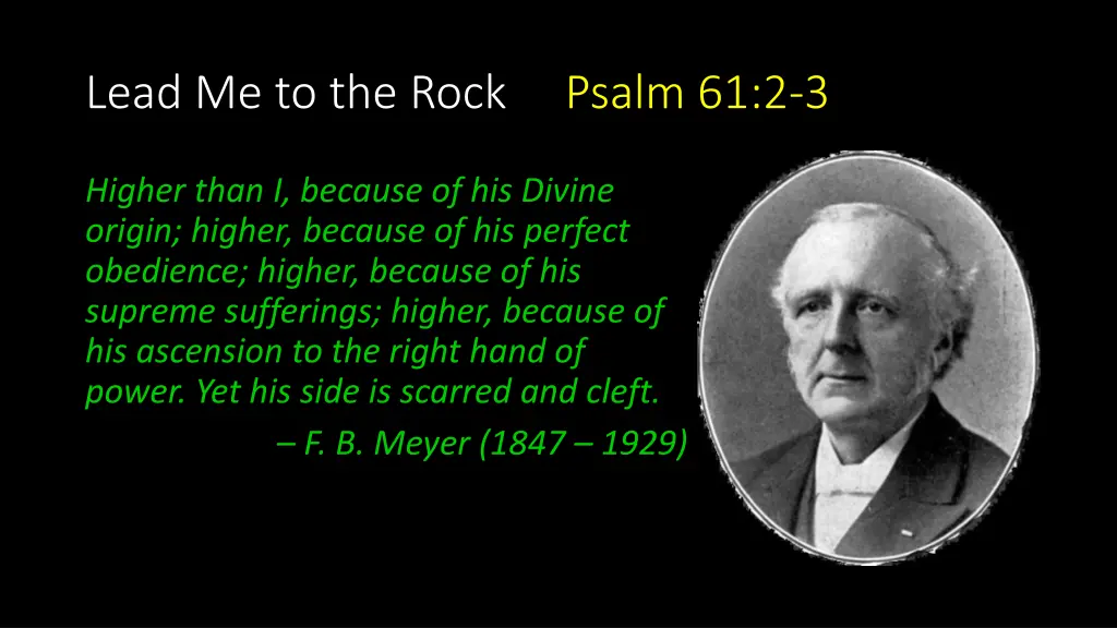 lead me to the rock psalm 61 2 3 6