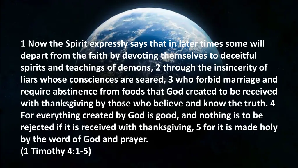1 now the spirit expressly says that in later