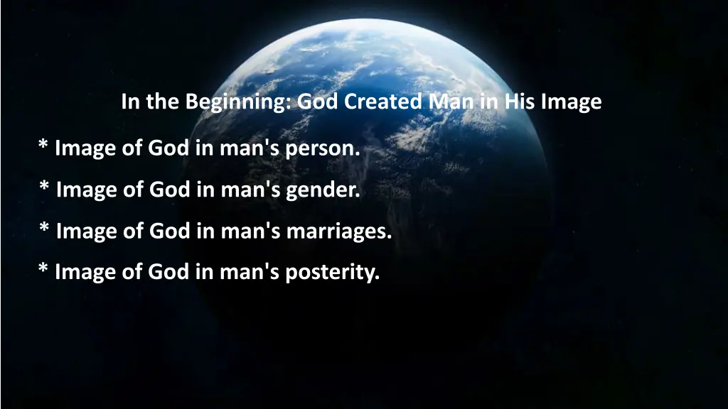 in the beginning god created man in his image 4