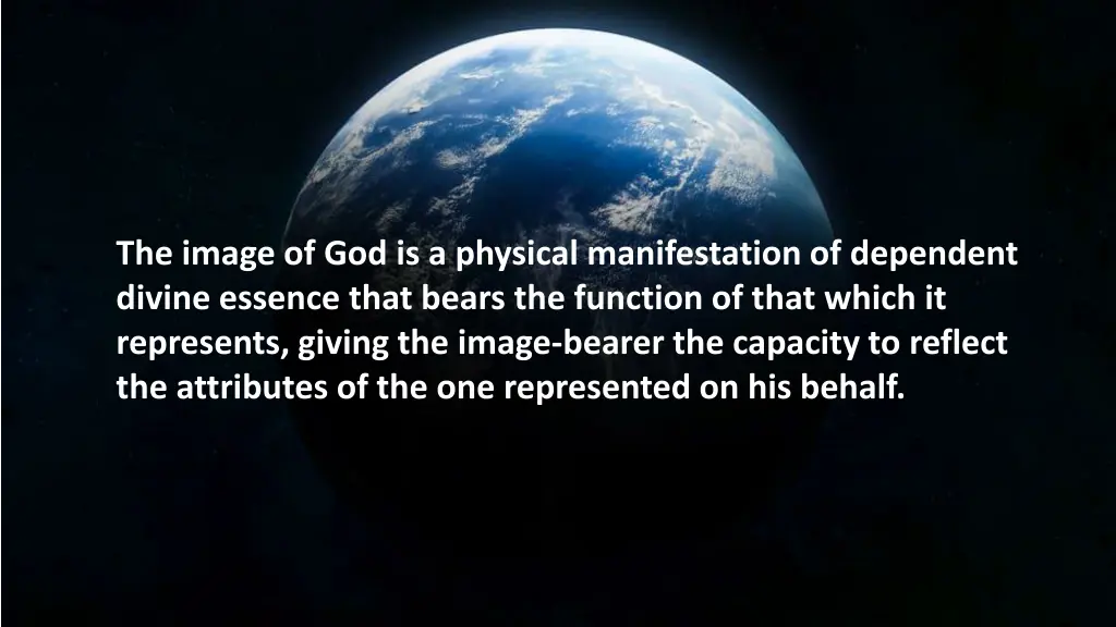 the image of god is a physical manifestation