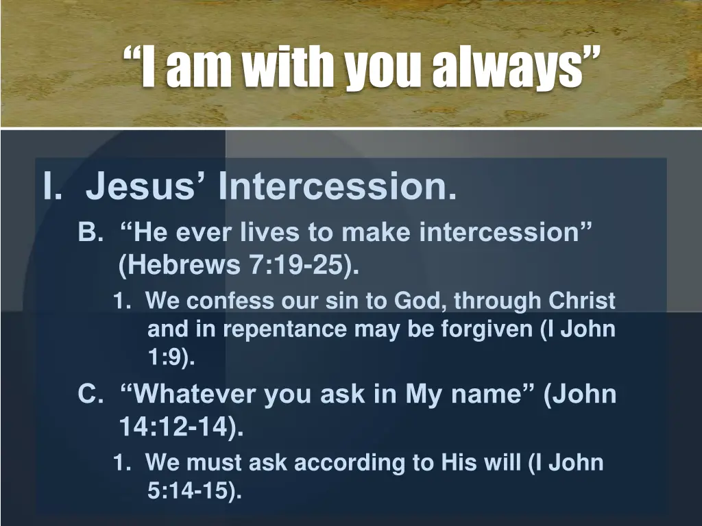 i am with you always 1