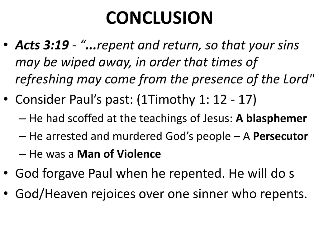 conclusion