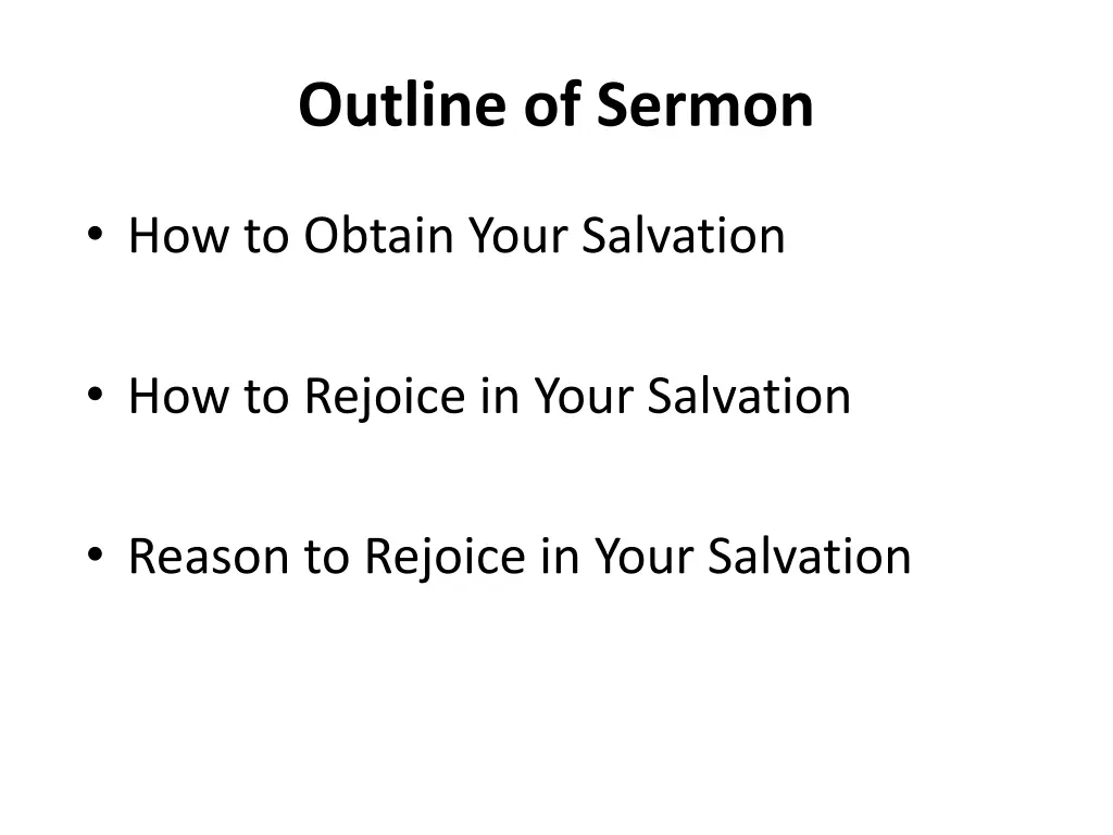 outline of sermon
