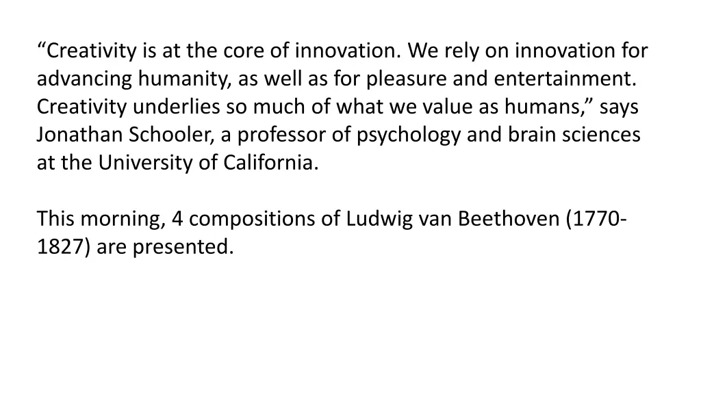 creativity is at the core of innovation we rely