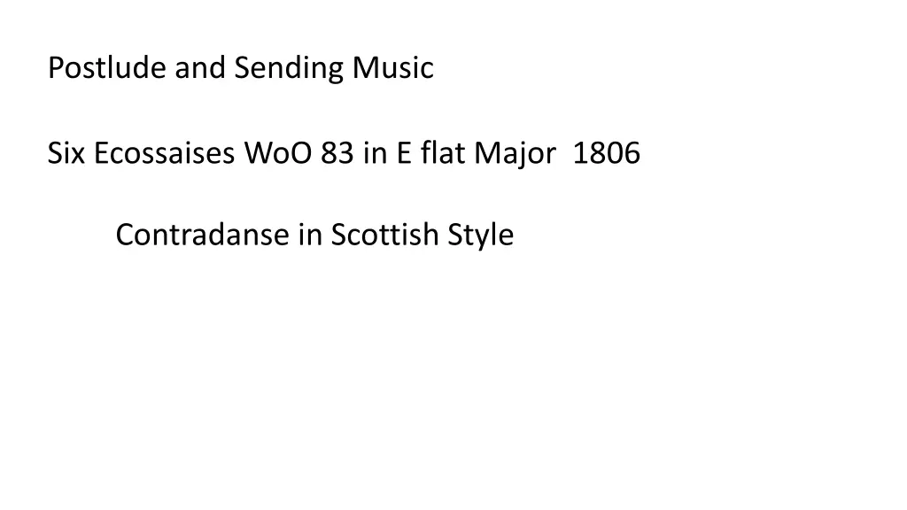postlude and sending music